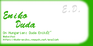 eniko duda business card